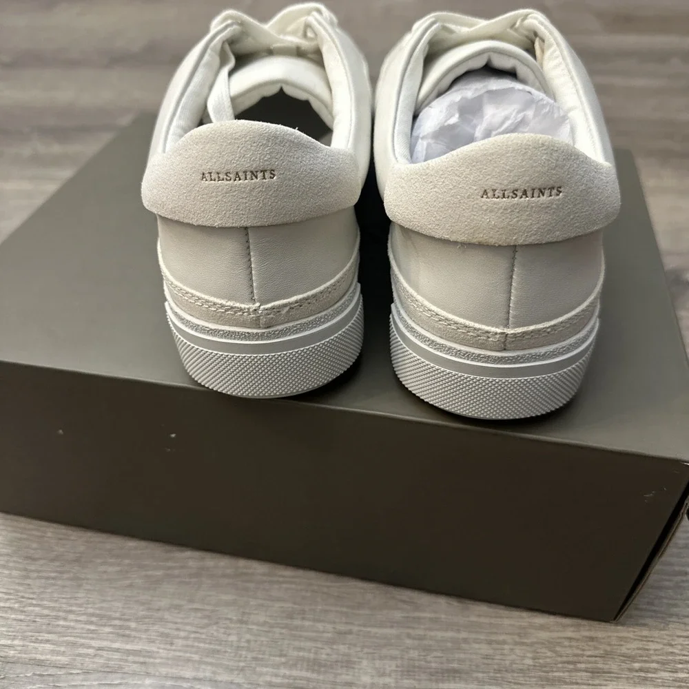 Allsaints Trish Calf Leather  Chunky Sneakers White Women's Us 10 EU 41